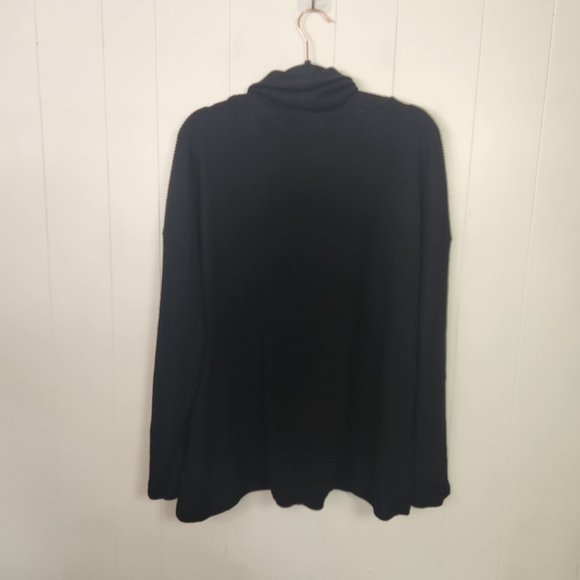 Rickis Black Cowl Neck Ribbed Plush Sweater Size XXL Loungewear Casual - Picture 5 of 9